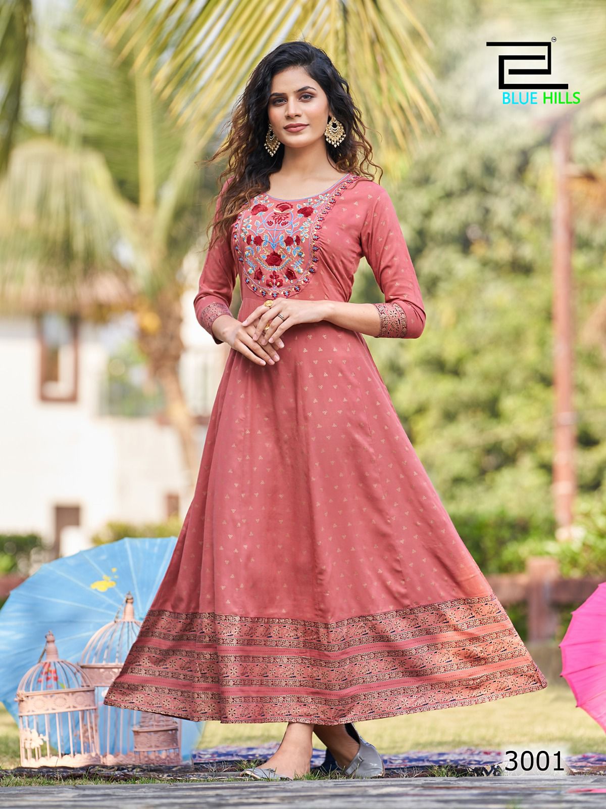 Encounter Vol 3 By Blue Hills Long Anarkali Kurtis Catalog